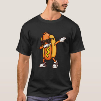 Camiseta Divertido Hotdog Dabbing Comida Rápida Humor Fiest