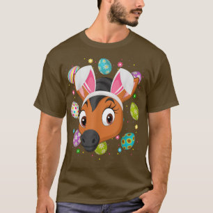 Camiseta Divertido Huevo de Pascua Lover Bunny Ear Horse Fa