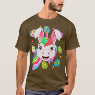 Camiseta Divertido Huevo de Pascua Lover Bunny Ear Unicorn 