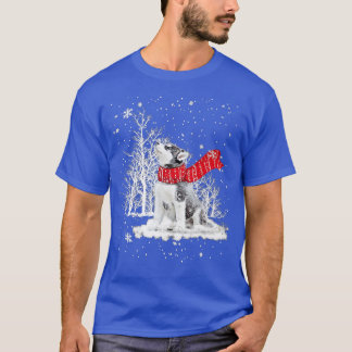Camiseta Divertido Husky Dog Árbol de Navidad que coincide 