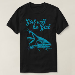 Camiseta Divertido Ilustracion de Blue Mantis con texto cap