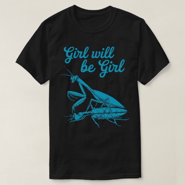 Camiseta Divertido Ilustracion de Blue Mantis con texto cap (Diseño del anverso)
