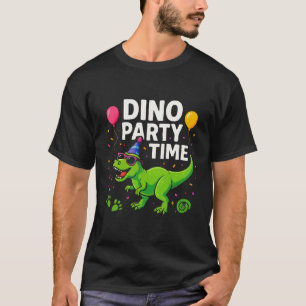 Camiseta Divertido Ilustracion Fiesta Dinosaurio