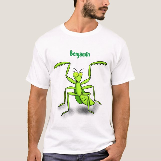 Camiseta Divertido ilustracion personalizado de mantis de o (Anverso)