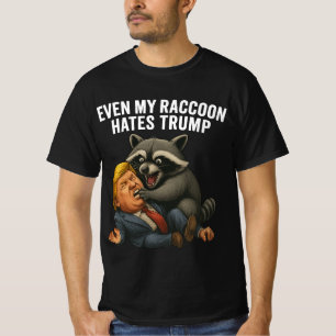 Camiseta Divertido Incluso Mi Mapache Odia a Trump 2026 Ant