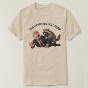 Camiseta Divertido Incluso Mi Mapache Odia a Trump 2026 Ant