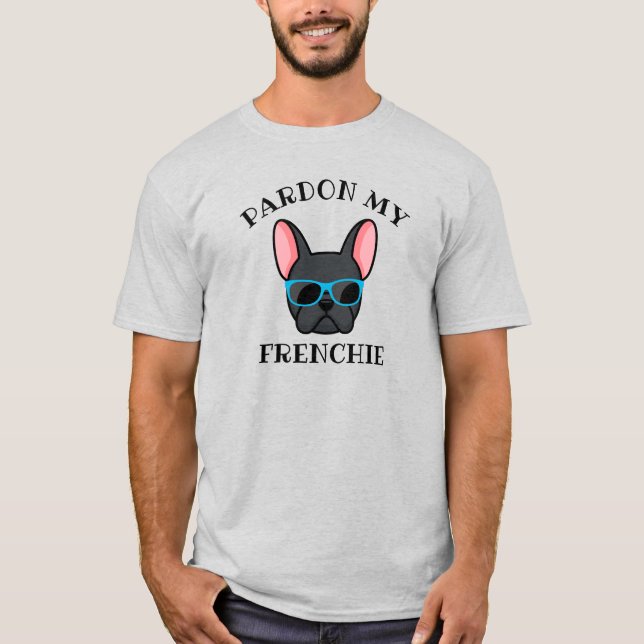 Camiseta Divertido indulto mi Bulldog francés negro (Anverso)