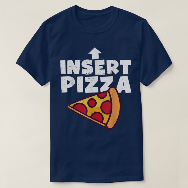Camiseta Divertido Insertar Pizza Aquí Chicas Niños Chicas (Diseño del anverso)