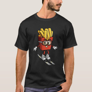 Camiseta Divertido instructor de esquí de patatas fritas fr