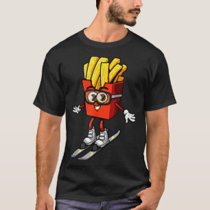Camiseta Divertido instructor de esquí de patatas fritas fr