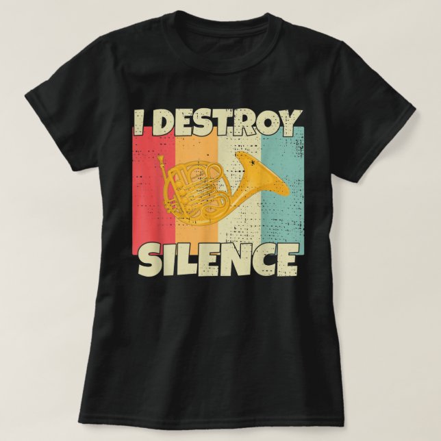 Camiseta Divertido instrumento del Cuerno que destruyo el s (Diseño del anverso)