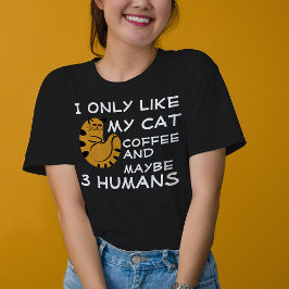 Camiseta Divertido introvertido sólo me gusta el café de mi