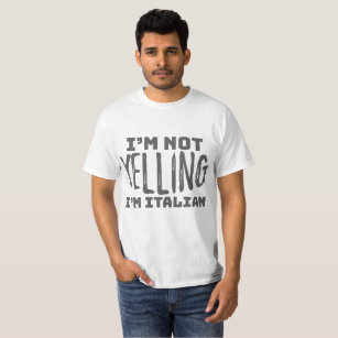 Camiseta Divertido Italia no grita soy Chiste italiano