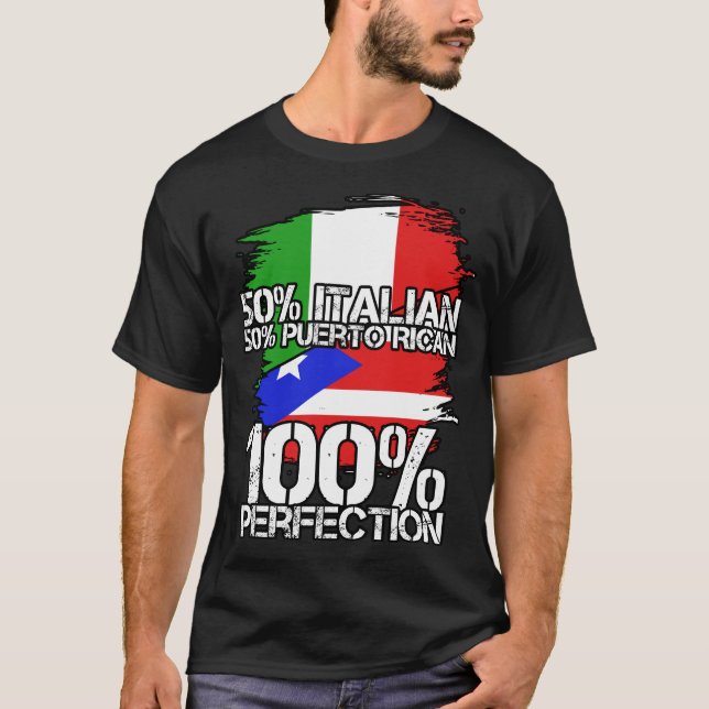 Camiseta Divertido italiano del orgullo puertorriqueño (Anverso)