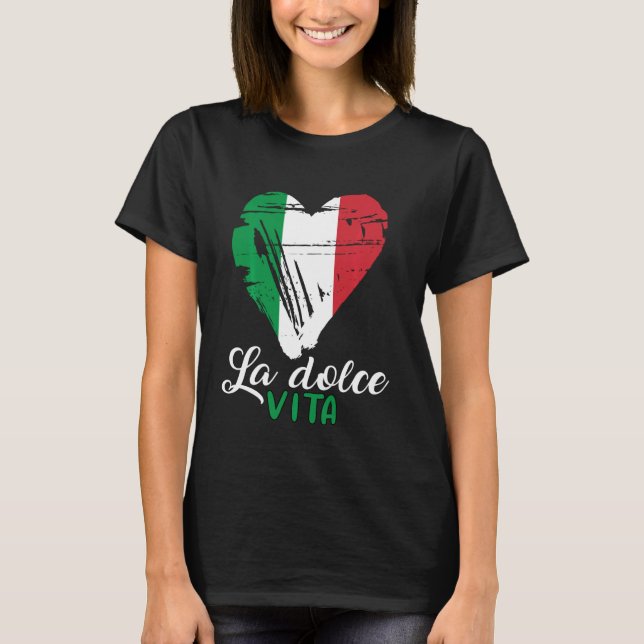 Camiseta Divertido italiano diciendo que ama la bandera de  (Anverso)