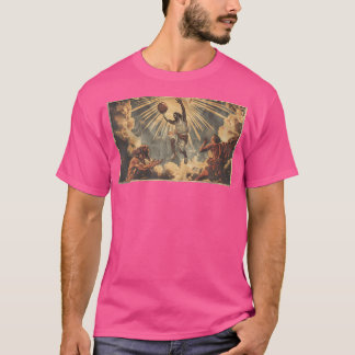 Camiseta Divertido Jesús Dmitiéndose Por El Demonio Cristia