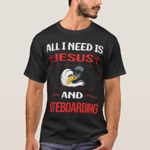 Camiseta Divertido Jesús Kiteboarding Cometa Kiteboarder