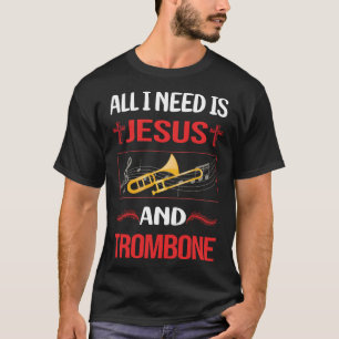 Camiseta Divertido Jesús Trombón Trombonista