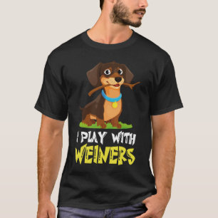 Camiseta Divertido juego con perro salchicha regalo para ho