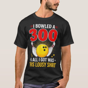 Camiseta Divertido Juego de Bolos 300 Perfecto