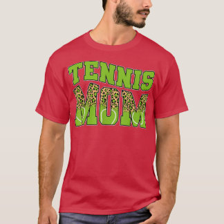 Camiseta Divertido juego de leopardo de la madre del tenis 