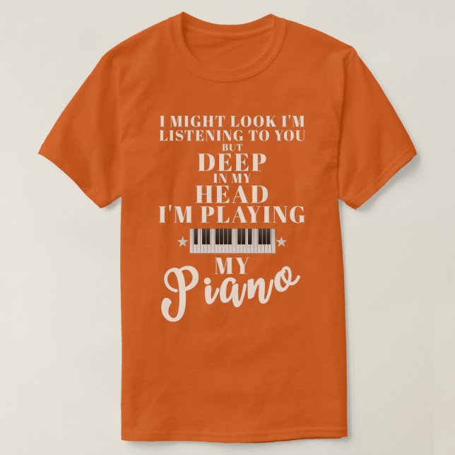 Camiseta Divertido juego de piano o de piano (Diseño del anverso)