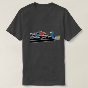 Camiseta Divertido juego de teclado para computadoras Gee