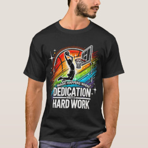 Camiseta Divertido jugador de baloncesto adolescente hombre