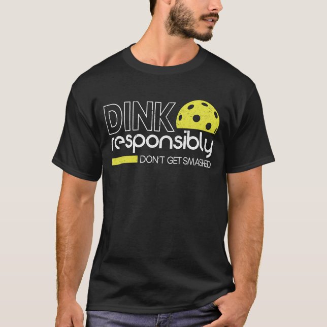 Camiseta Divertido jugador de pelota de manera responsable (Anverso)