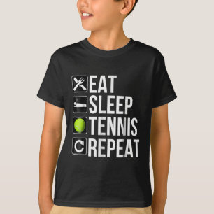 Camiseta Divertido jugador de tenis - Comer tenis dormido