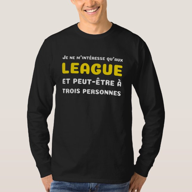 Camiseta Divertido Jugador Para Campeones En La Liga De Vid (Anverso)