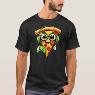 Camiseta Divertido jugador Pizza Gaming Food Avers Juega Vi