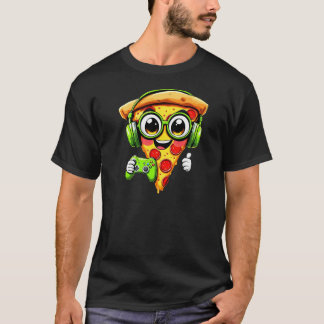 Camiseta Divertido jugador Pizza Gaming Food Avers Juega Vi