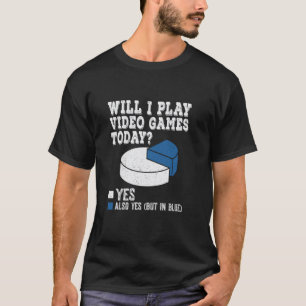 Camiseta Divertido Jugaré Videojuegos Hoy Gráfico Circular 