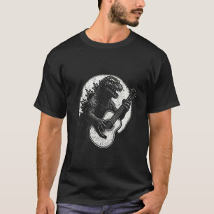 Camiseta Divertido Kaiju toca la guitarra baja