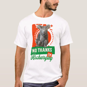 Camiseta Divertido Koala Introvertido Recargando Estado de