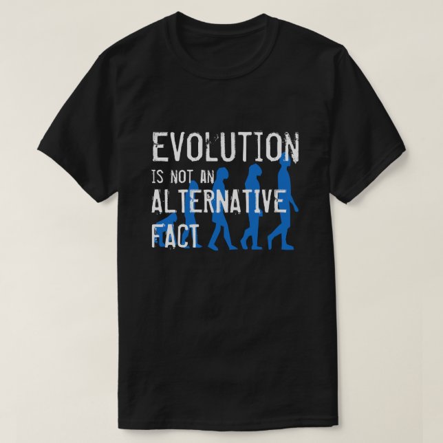 Camiseta Divertido "La evolución no es un hecho alternativo (Diseño del anverso)