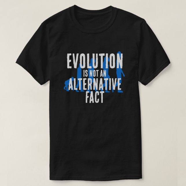 Camiseta Divertido "La evolución no es un hecho alternativo (Diseño del anverso)
