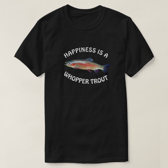 Camiseta Divertido "La felicidad es una trucha de puta" (Diseño del anverso)