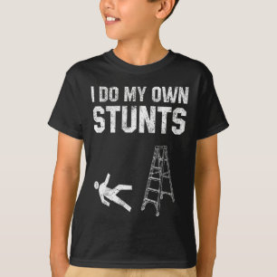 Camiseta Divertido Ladder Fall Regalo Hueso Roto Mano Bien