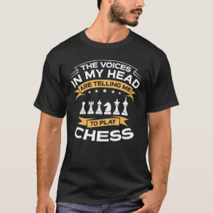 Camiseta Divertido las voces en mi ajedrez principal