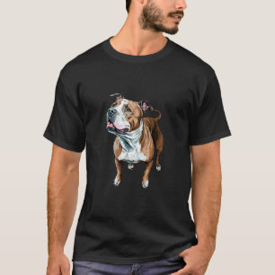 Camiseta Divertido Leal Perro Americano Pit Bull Terrier Co
