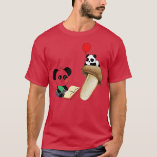 Camiseta Divertido lector de Panda