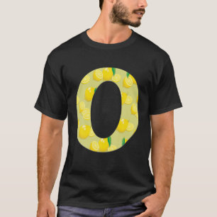 Camiseta Divertido Lemon, Letra monograma inicial O Chicas