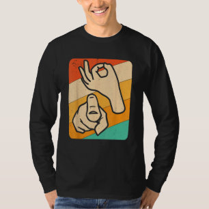 Camiseta Divertido lenguaje de Rótulo ASL americano, novela