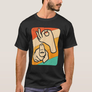 Camiseta Divertido lenguaje de Rótulo ASL americano, novela
