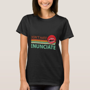 Camiseta Divertido lenguaje de Rótulo Asl Leer Conciencia S
