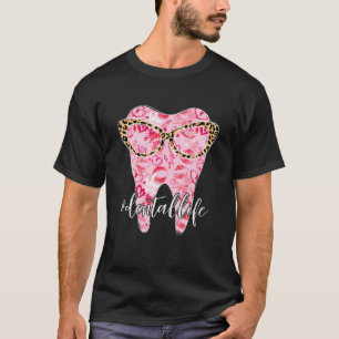 Camiseta Divertido Leopardo Gafas de sol Dental Life Valent