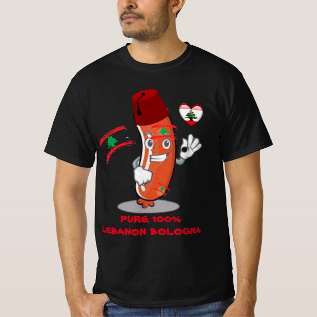 Camiseta Divertido libanés Humor divertido Líbano mortadela (Anverso)