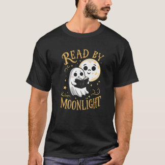 Camiseta Divertido libro de lectura fantasma leído por Moon